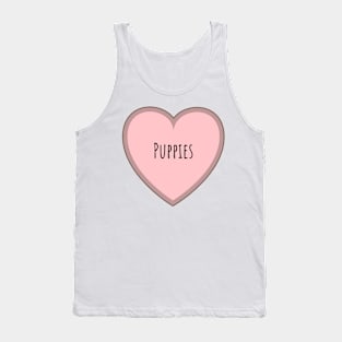 Puppies. Heart shape Tank Top